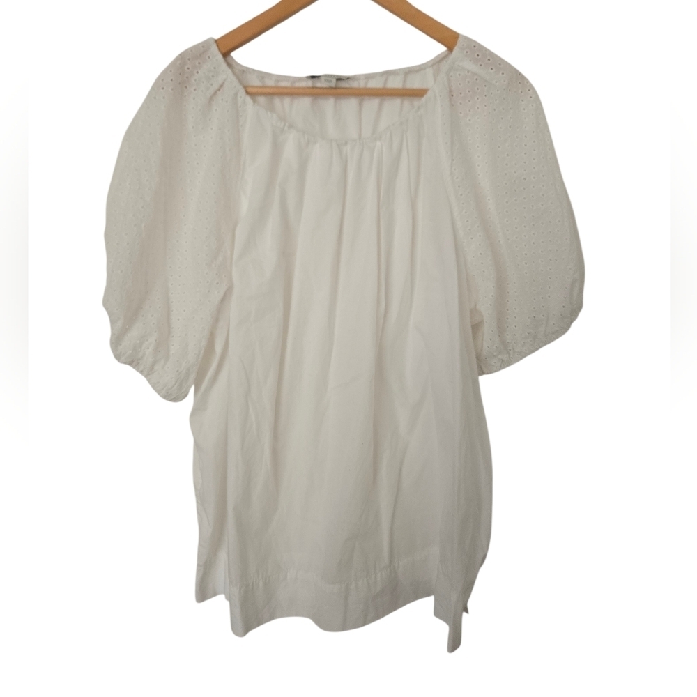 Free Assembly Chic White Blouse for Women Size XXXL